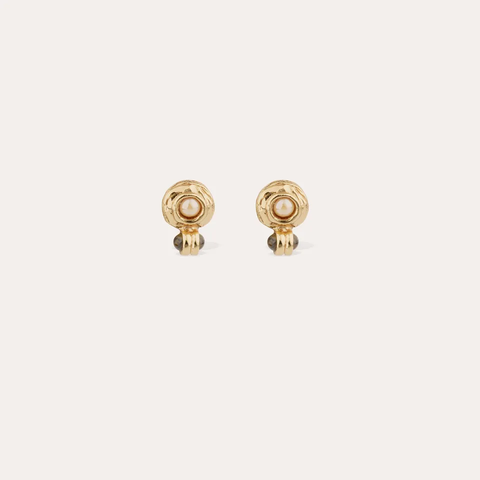 gas-bijoux-boucles-d-oreilles-puce-amarante-mini-cabochons-nacr-s-et-pierres-de- image 1