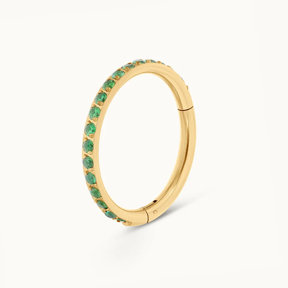 obsidian-piercing-eternity-mermaid-anneau-clicker-titane-pvd-gold-rang-e-de-cris image 1
