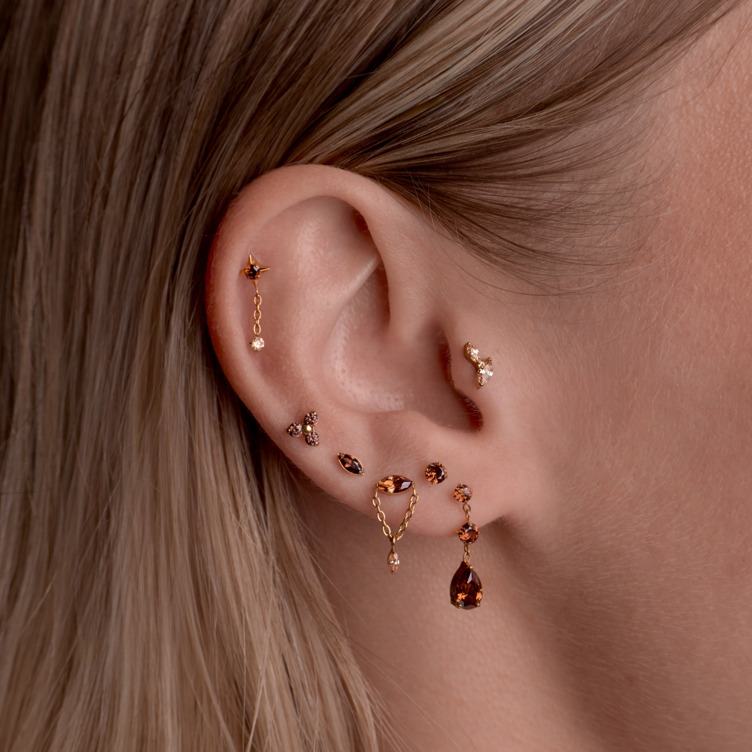 obsidian-piercing-macchiato-embout-piercing-titane-double-marquise-caf-champagne image 3
