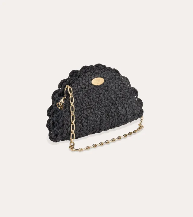 gas-bijoux-sac-pochette-sun-mini-raphia-noir image 1