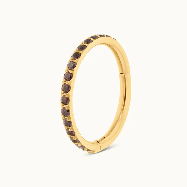 obsidian-piercing-eternity-mocha-anneau-de-piercing-sertie-de-zircons-caf-et-cha image 1