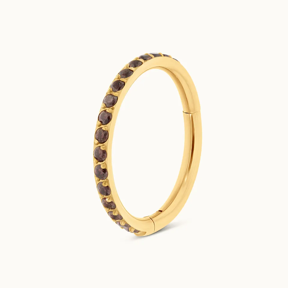 obsidian-piercing-eternity-mocha-anneau-de-piercing-sertie-de-zircons-caf-et-cha image 1