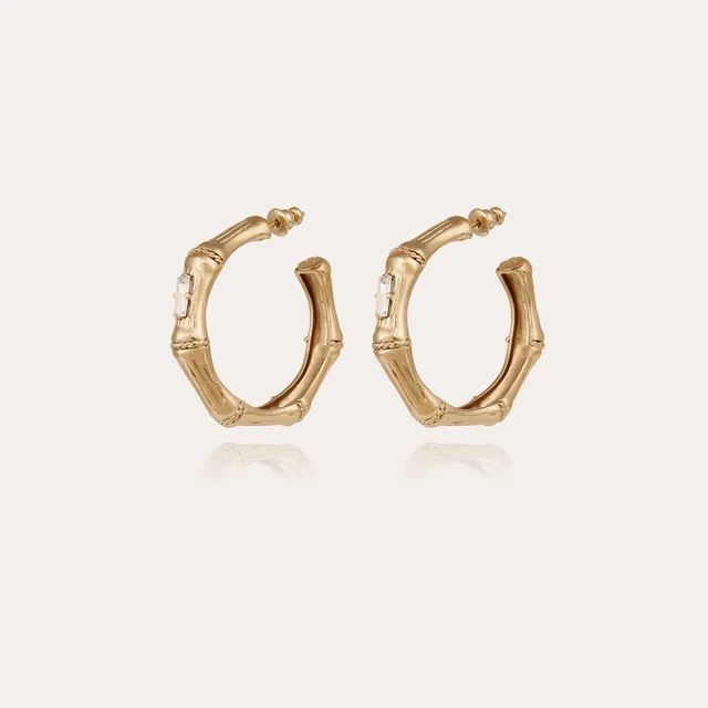 gas-bijoux-boucles-d-oreilles-cr-oles-bambou-strass-petit-mod-le image 1