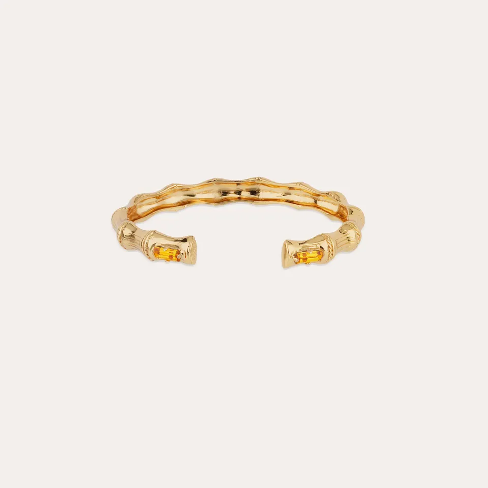 gas-bijoux-bracelet-bambou-jonc-strass-dor-taille-ajustable image 1