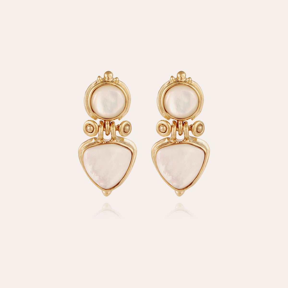 gas-bijoux-colorado-nacre-blanche-boucles-d-oreilles-m-daillons-dor-s-l-or-fin image 1