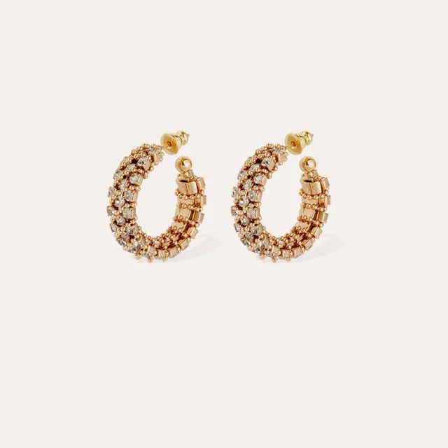 gas-bijoux-izilda-boucles-d-oreilles-cr-oles-strass-mini-dor-es-l-or-fin image 1