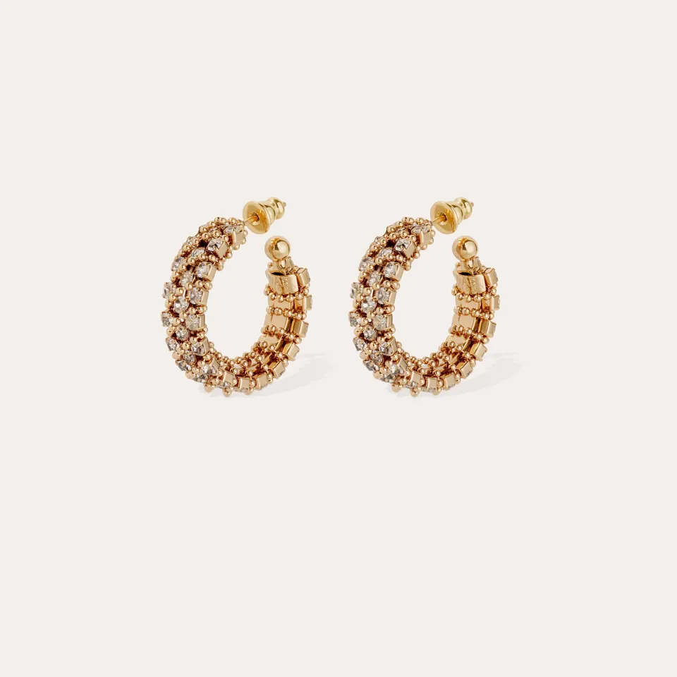 gas-bijoux-izilda-boucles-d-oreilles-cr-oles-strass-mini-dor-es-l-or-fin image 1