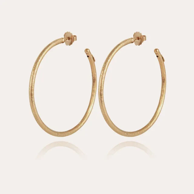 gas-bijoux-boucles-d-oreilles-cr-oles-maori-grand-mod-le-dor-es-l-or-fin-grav-es image 1