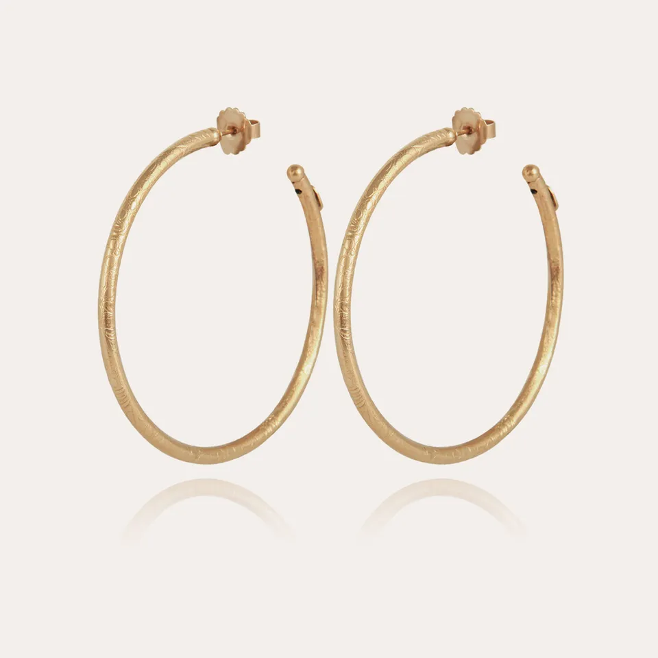 gas-bijoux-boucles-d-oreilles-cr-oles-maori-grand-mod-le-dor-es-l-or-fin-grav-es image 1