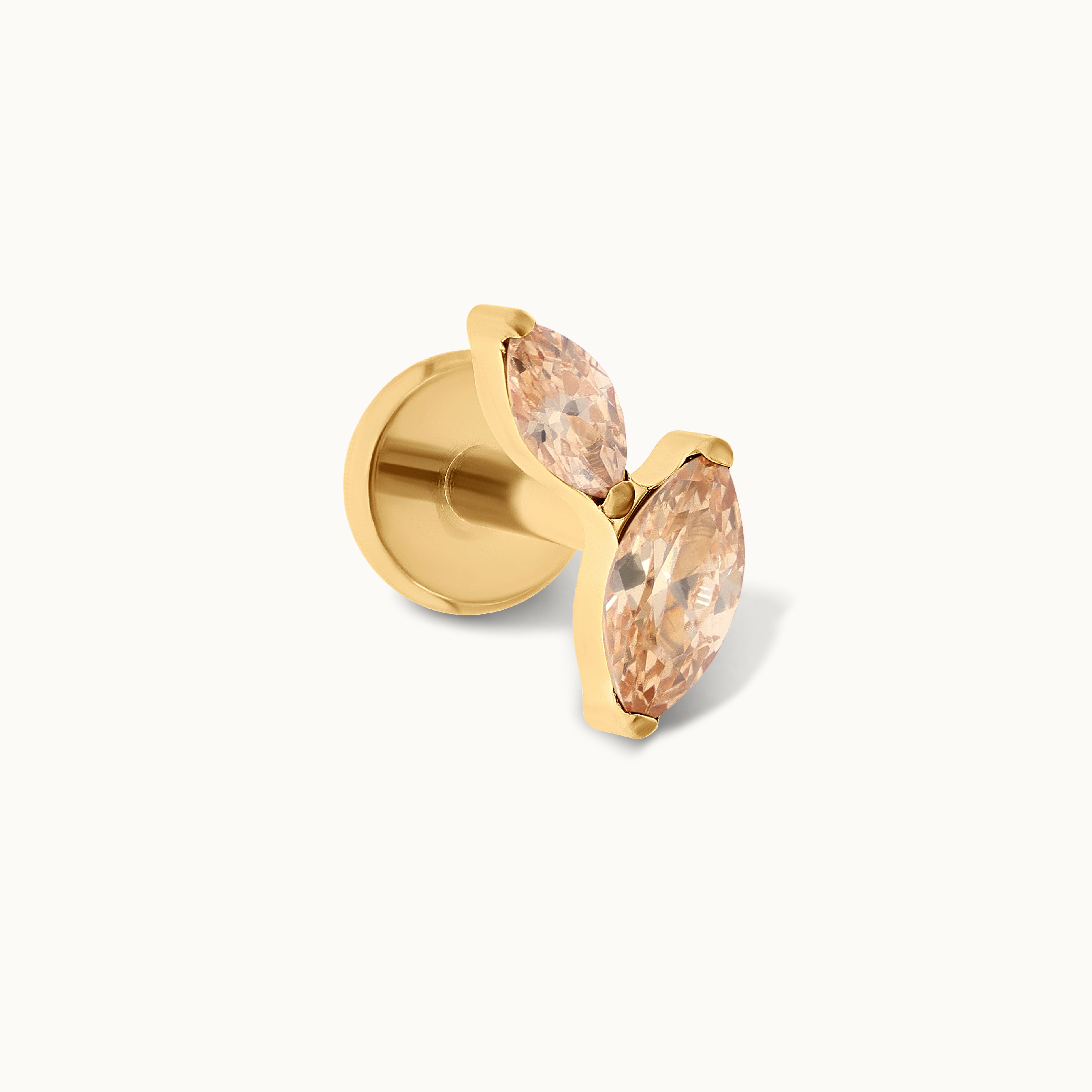 obsidian-piercing-noisette-double-marquise-titane-caf-champagne image 2