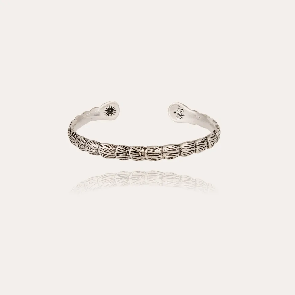 gas-bijoux-bracelet-liane-jonc-large-argent-grav-taille-ajustable image 1