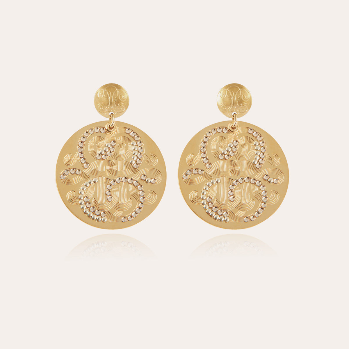 gas-bijoux-boucles-d-oreilles-diva-strass-grand-mod-le-dor-es-l-or-fin image 1