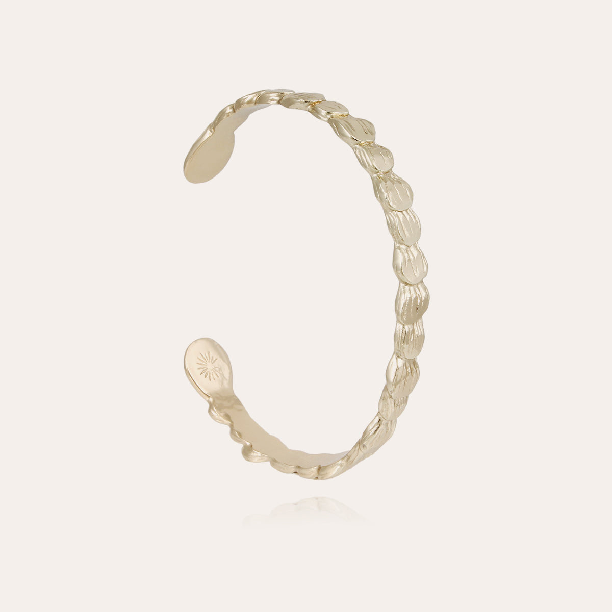 gas-bijoux-bracelet-liane-jonc-large-dor-l-or-fin-jonc-grav-taille-ajustable image 3