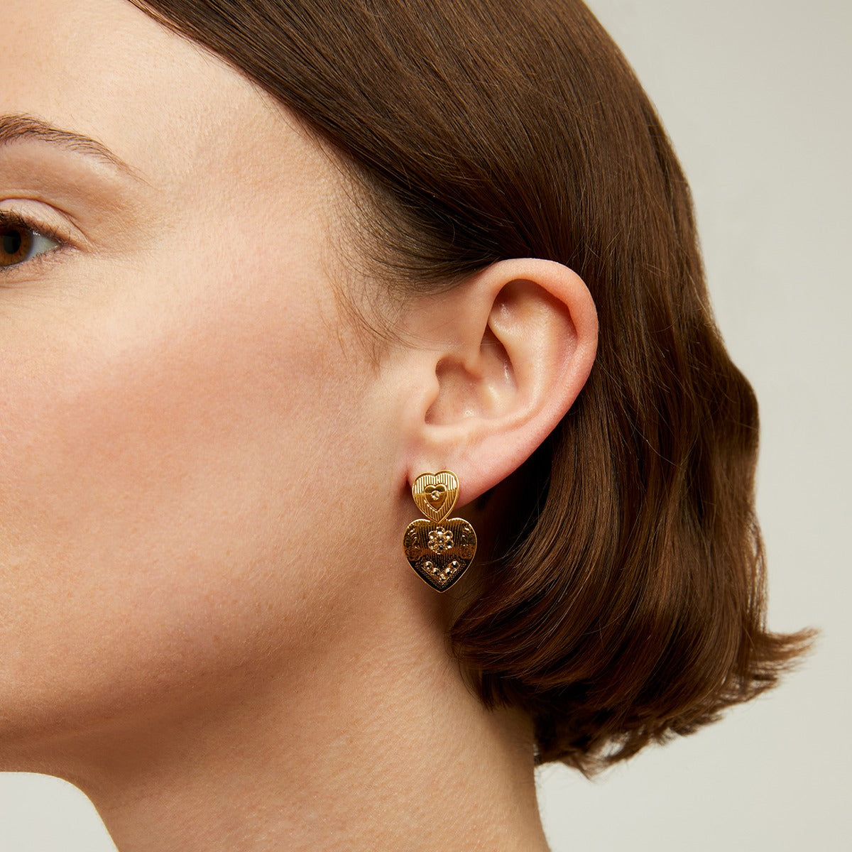 gas-bijoux-i-love-you-mini-boucles-d-oreilles-pendantes-c-urs-dor-s-l-or-fin-gra image 2