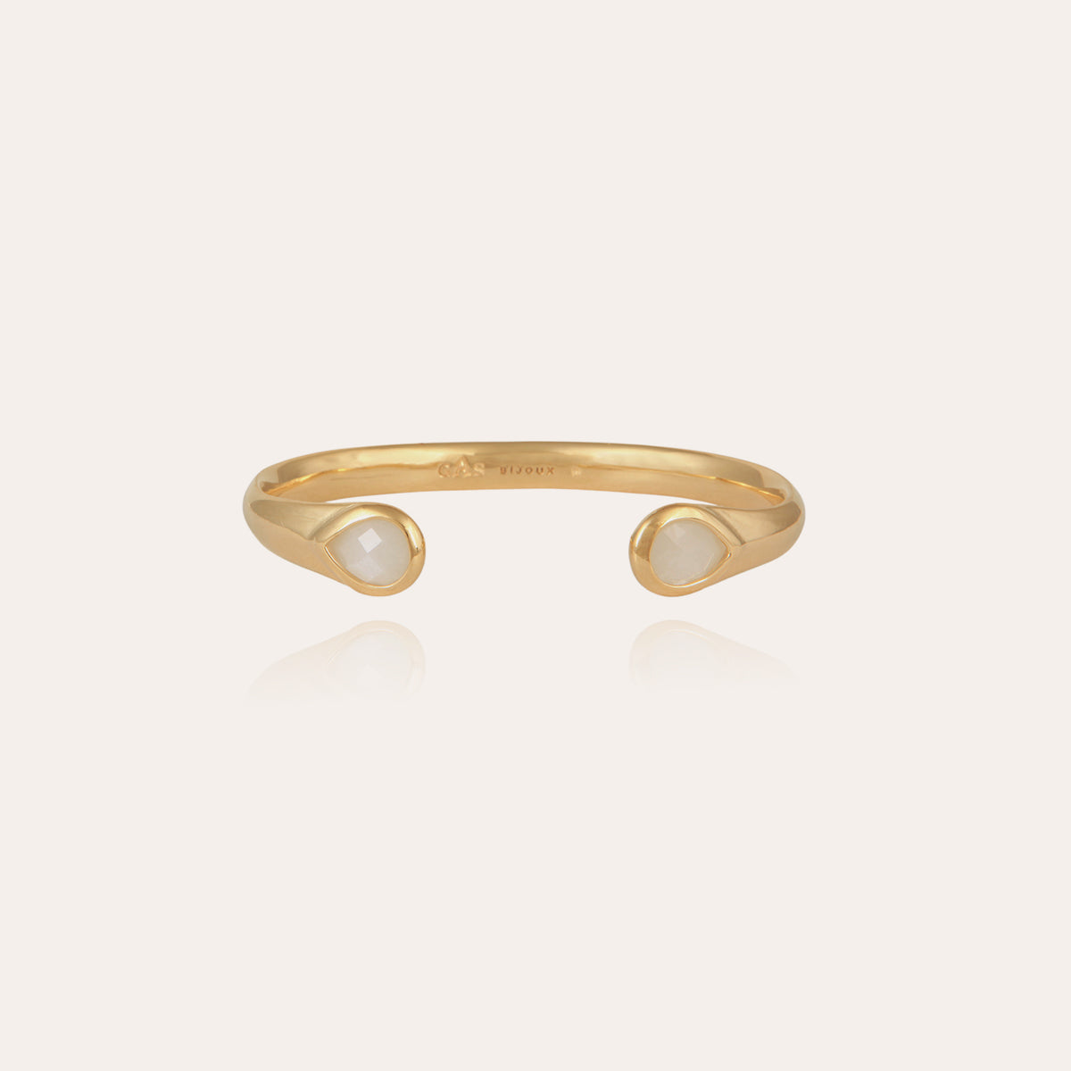 gas-bijoux-bracelet-jonc-saint-germain-dor-nacre-blanche-taille-ajustable image 1