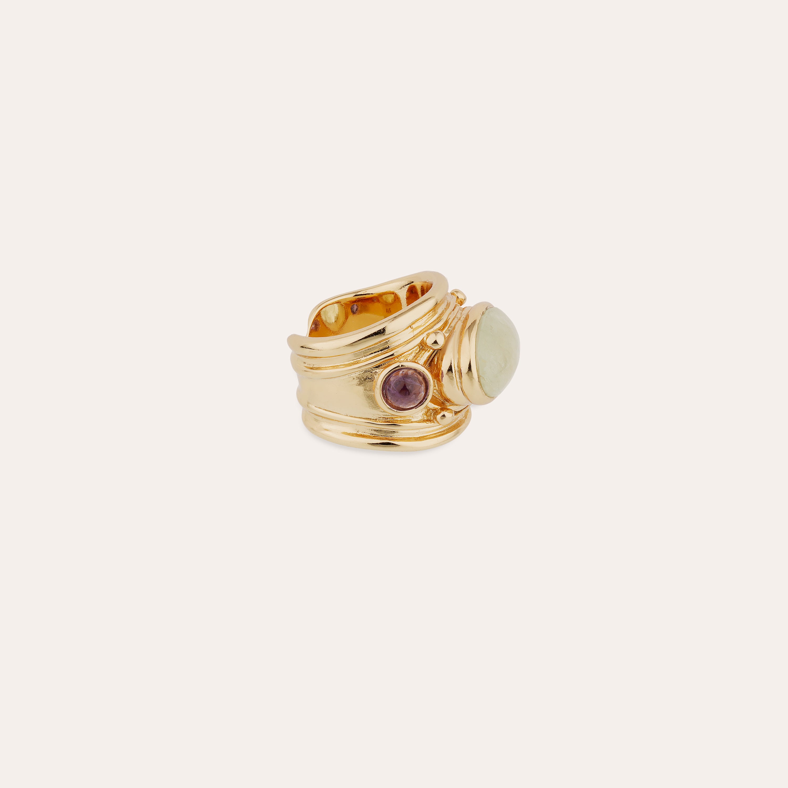gas-bijoux-simone-fluorine-am-thyste-bague-dor-e-l-or-fin-3-pierres image 2