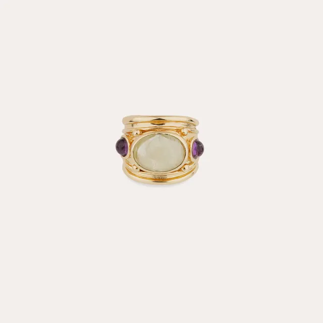 gas-bijoux-simone-fluorine-am-thyste-bague-dor-e-l-or-fin-3-pierres image 1