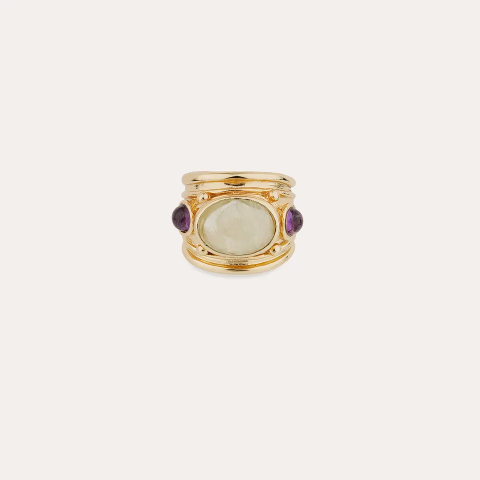 gas-bijoux-simone-fluorine-am-thyste-bague-dor-e-l-or-fin-3-pierres image 1