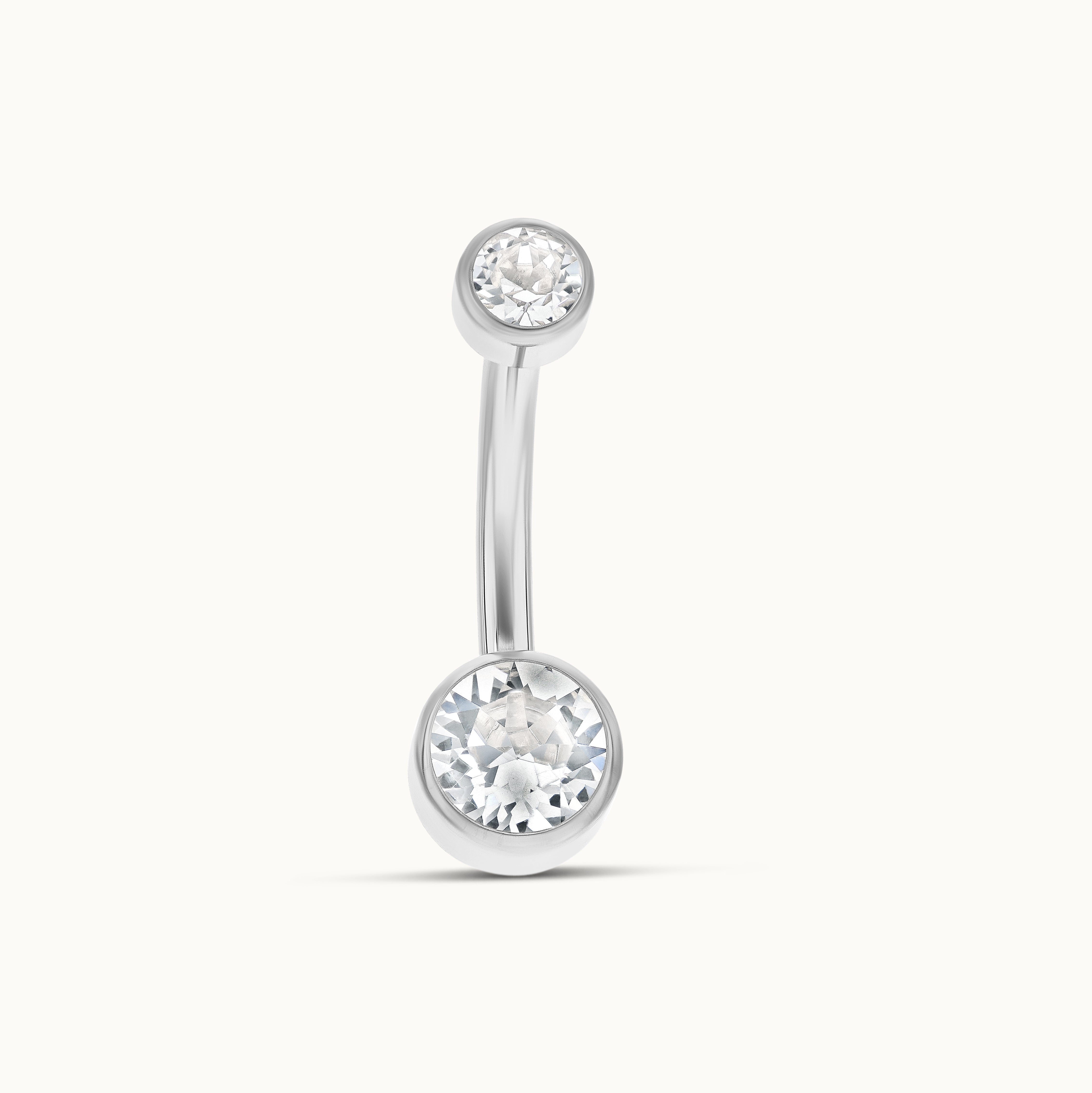 obsidian-piercing-orionis-piercing-de-nombril-courb-double-cristal-titane-grade- image 2