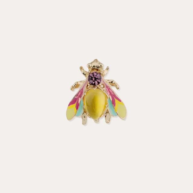 gas-bijoux-broche-mouche-grand-mod-le-dor-e-l-or-fin-ailes-maill-es-la-main-et-c image 1