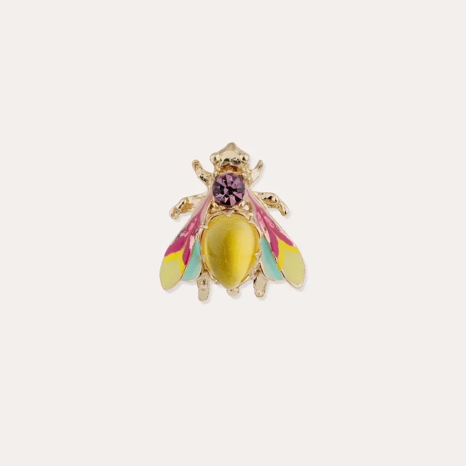 gas-bijoux-broche-mouche-grand-mod-le-dor-e-l-or-fin-ailes-maill-es-la-main-et-c image 1