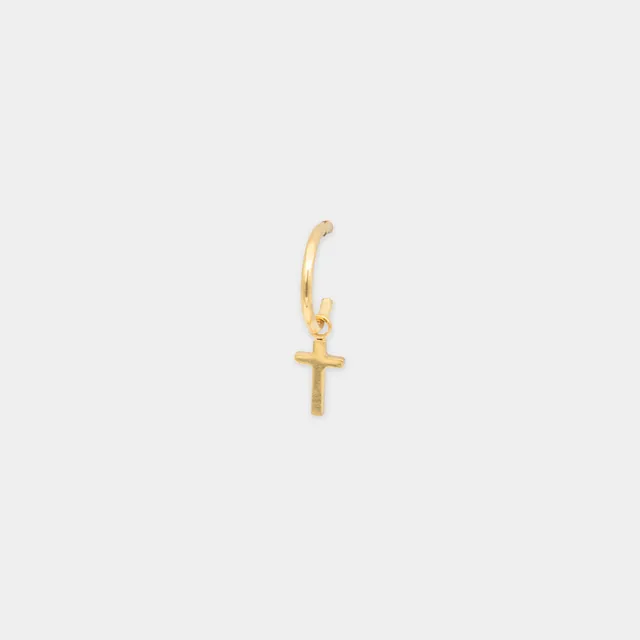 obsidian-piercing-anneau-charms-satauro-clicker-titane-pvd-gold-avec-pendentif-c image 1