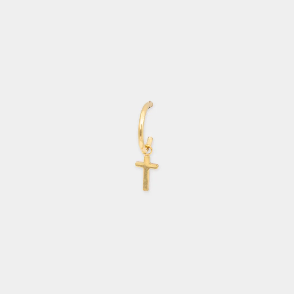 obsidian-piercing-anneau-charms-satauro-clicker-titane-pvd-gold-avec-pendentif-c image 1