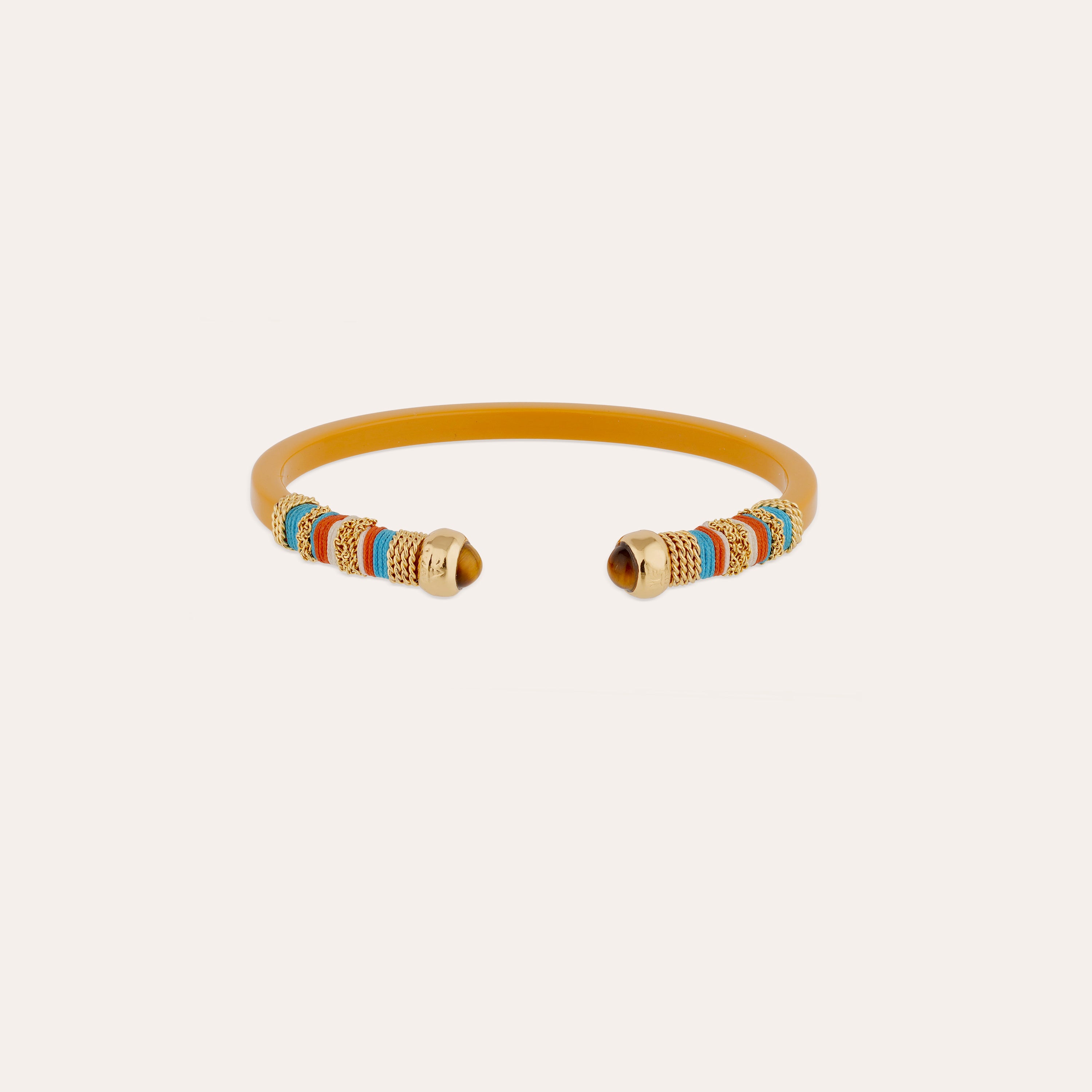 gas-bijoux-sari-orange-oeil-de-tigre-bracelet-jonc-ac-tate-fils-dor-s image 1