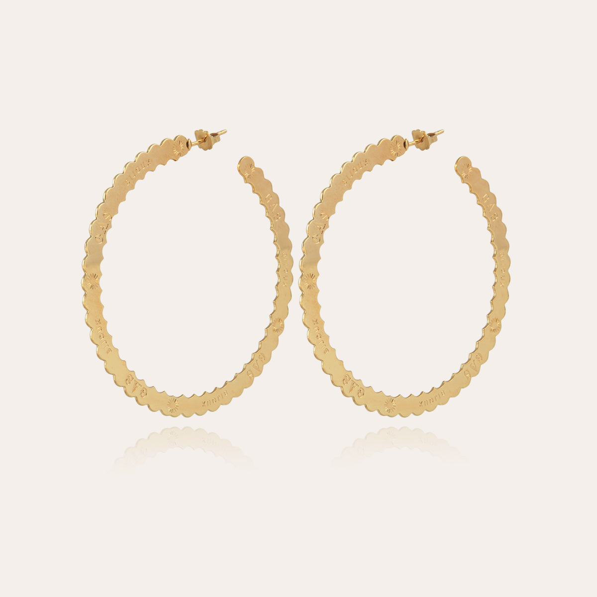 gas-bijoux-boucles-d-oreilles-cr-oles-bolduc-grand-mod-le image 1
