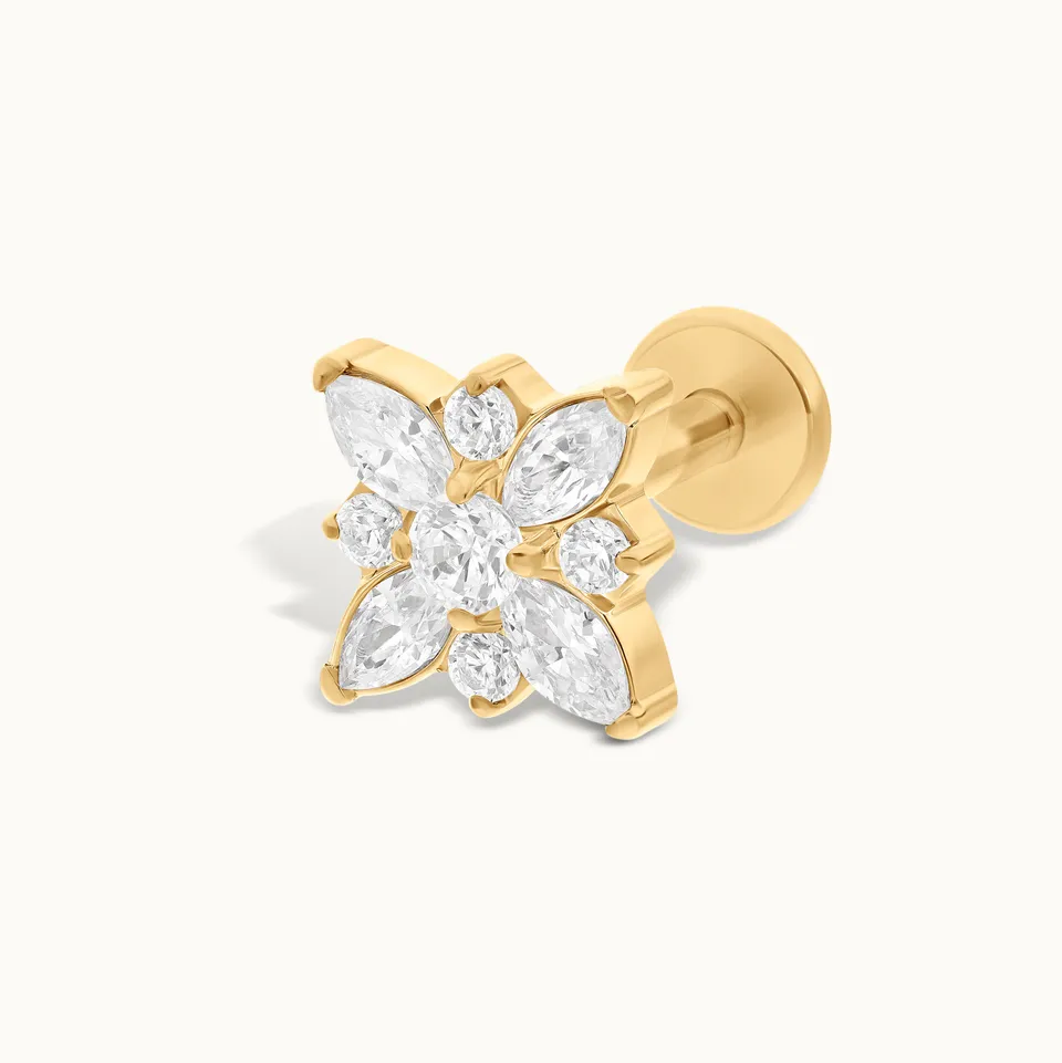 obsidian-piercing-myosotis-embout-piercing-titane-fleur-marquise image 1