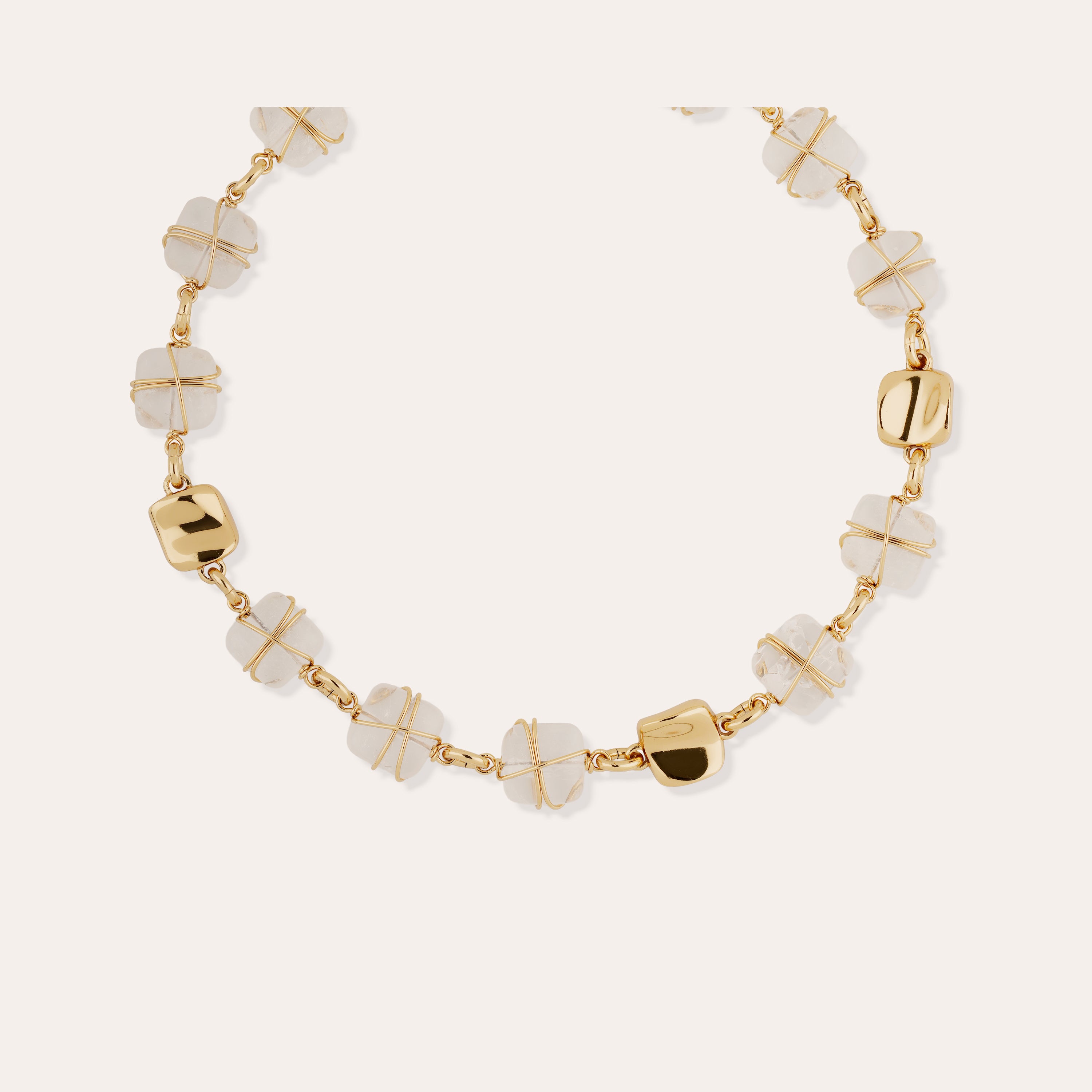 gas-bijoux-collier-rainbow-square-multi-petit-mod-le-dor-cristal-de-roche image 2