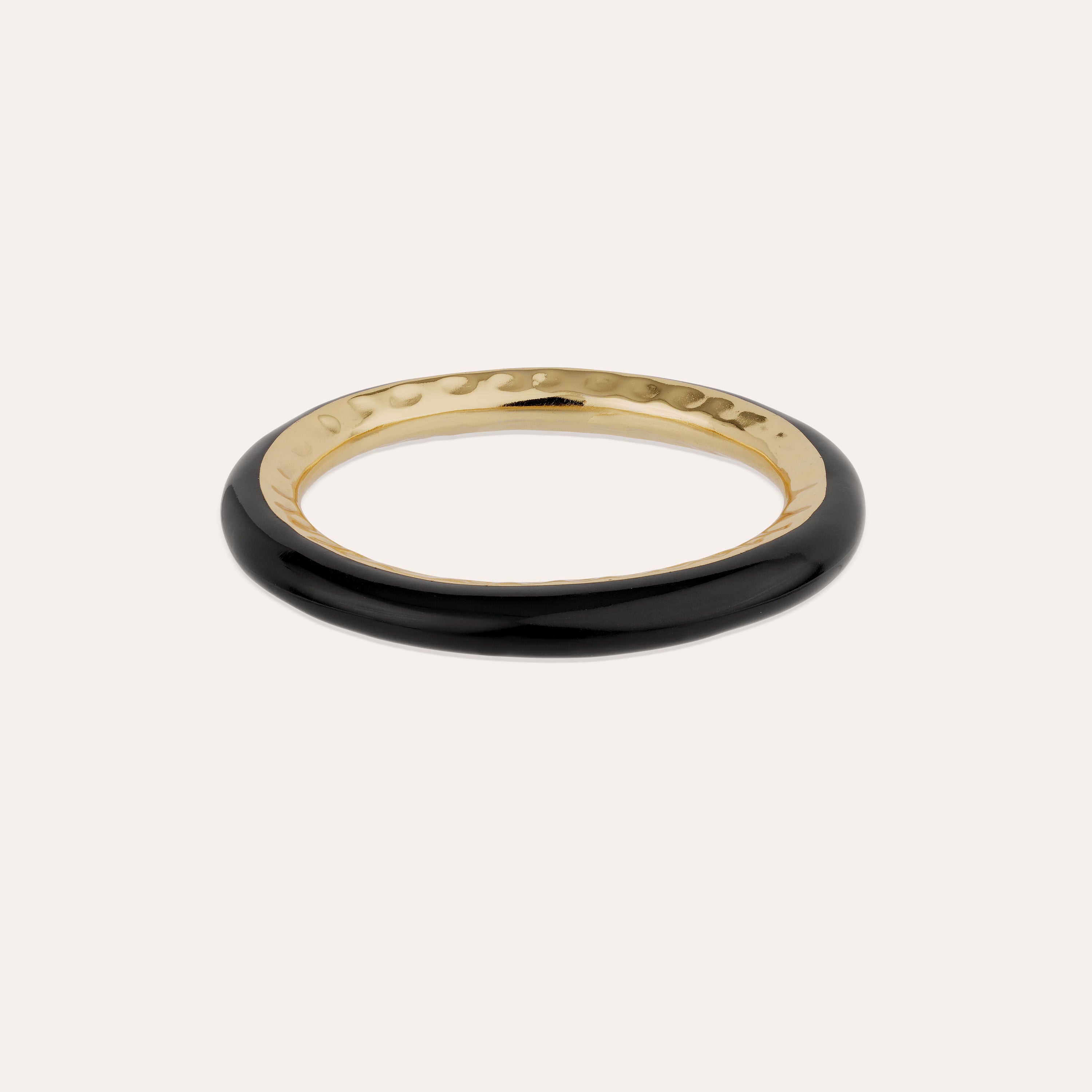 gas-bijoux-bracelet-selva-jonc-dor-ac-tate-noir image 1