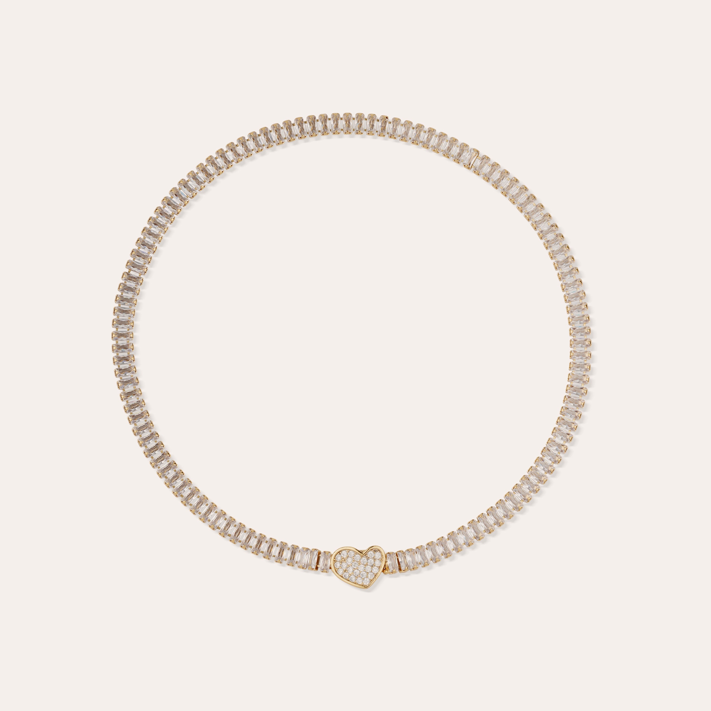 collier-pailette-coeur-gas-bijoux-collier-dor-l-or-fin-zircon-baguette image 1