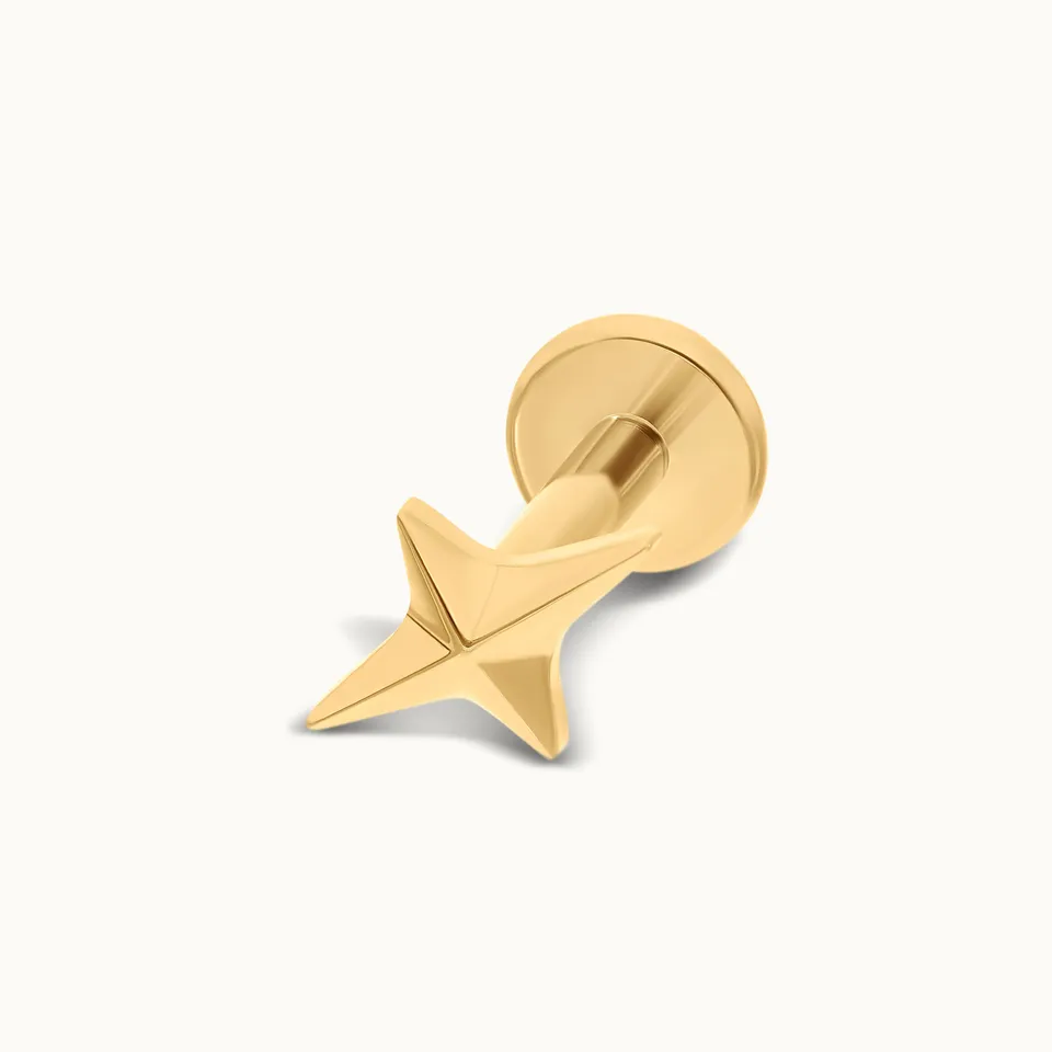 obsidian-piercing-dante-embout-toile-4-branches-titane-pvd-gold image 1