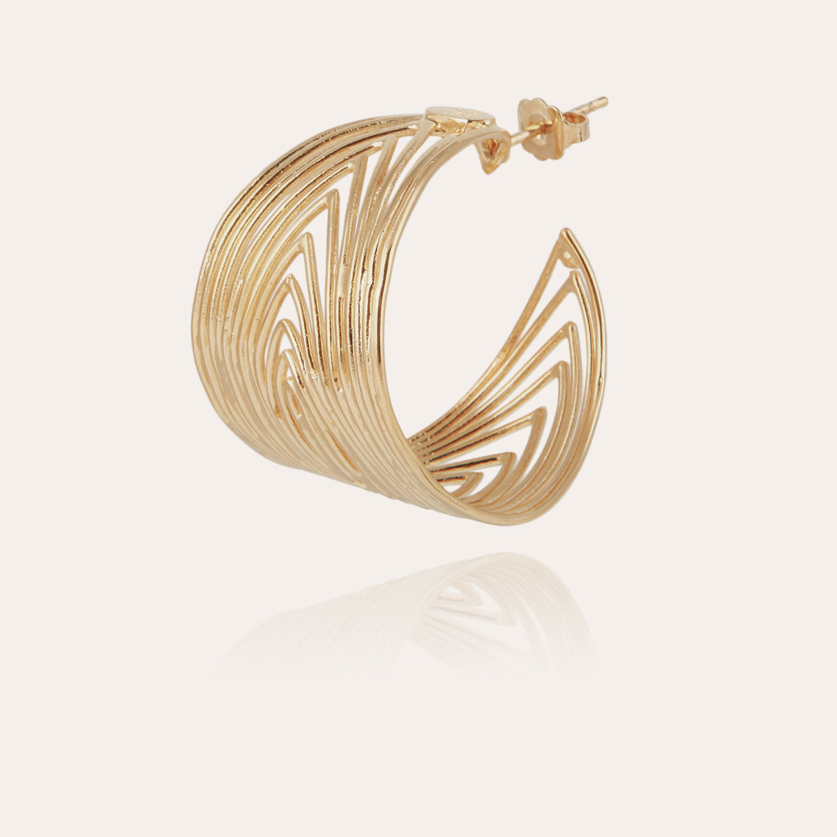 gas-bijoux-boucle-d-oreilles-cr-oles-wave-dor-es-l-or-fin-martel-es-main image 3