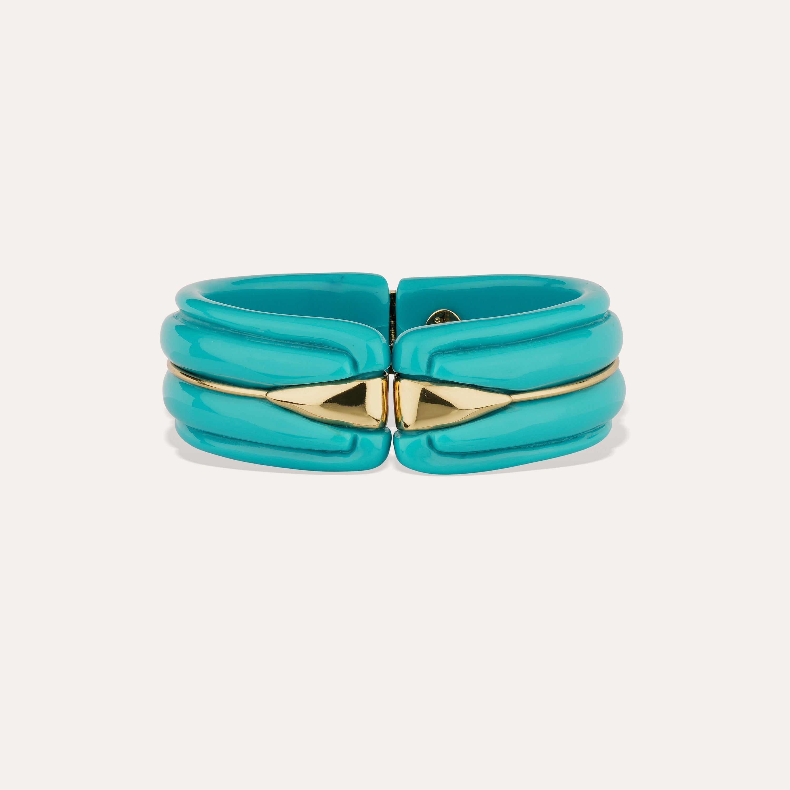 gas-bijoux-bracelet-cume-manchette-ac-tate-turquoise-dor-l-or-fin image 1