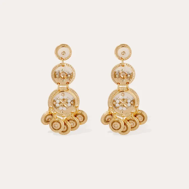 gas-bijoux-boucles-d-oreilles-sequin-trois-rangs-pendantes-dor-es-mail-et-strass image 1