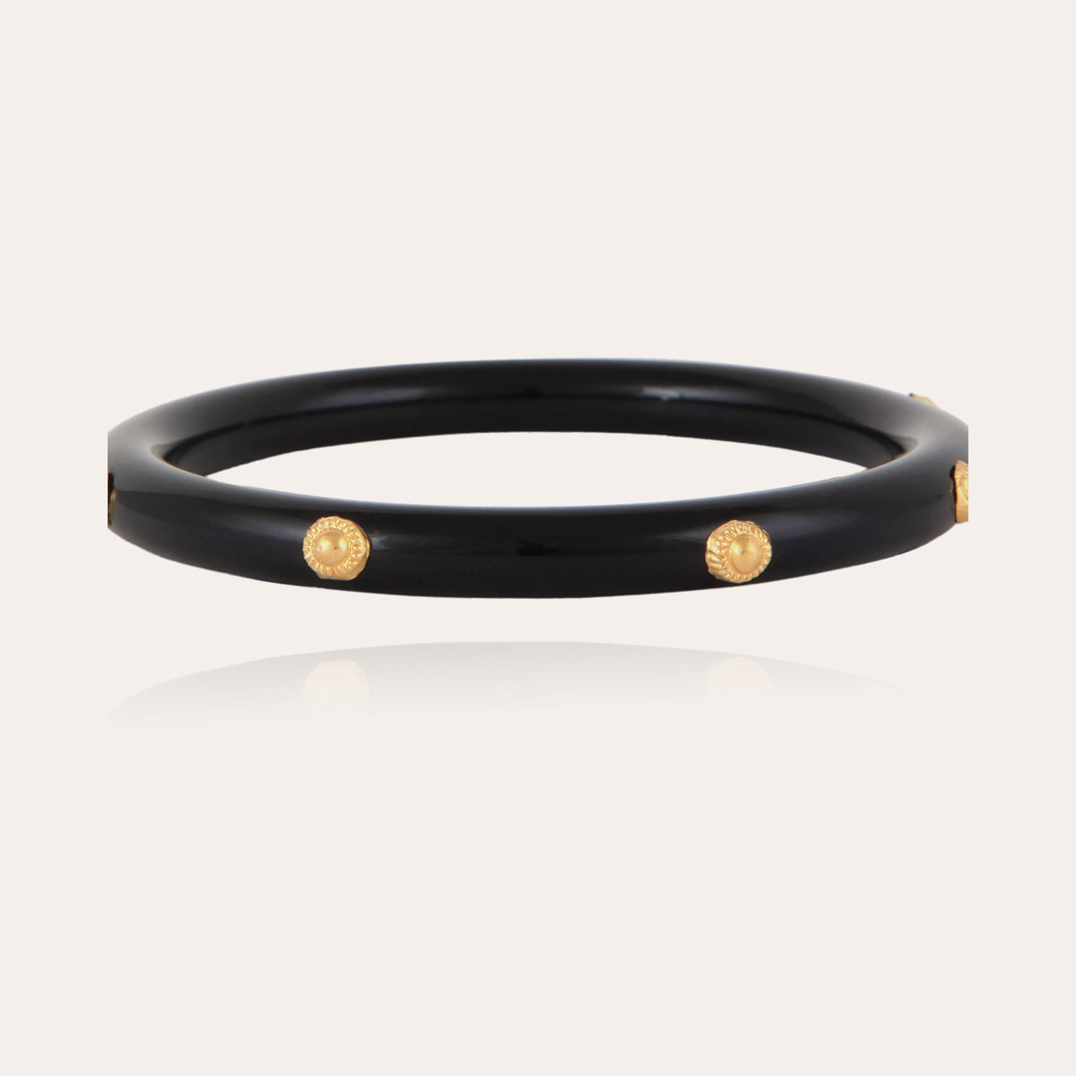 gas-bijoux-bracelet-caftan-jonc-ac-tate-noir-poli-main image 2