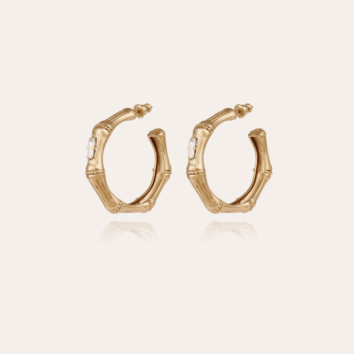 gas-bijoux-boucles-d-oreilles-cr-oles-bambou-strass-petit-mod-le image 1
