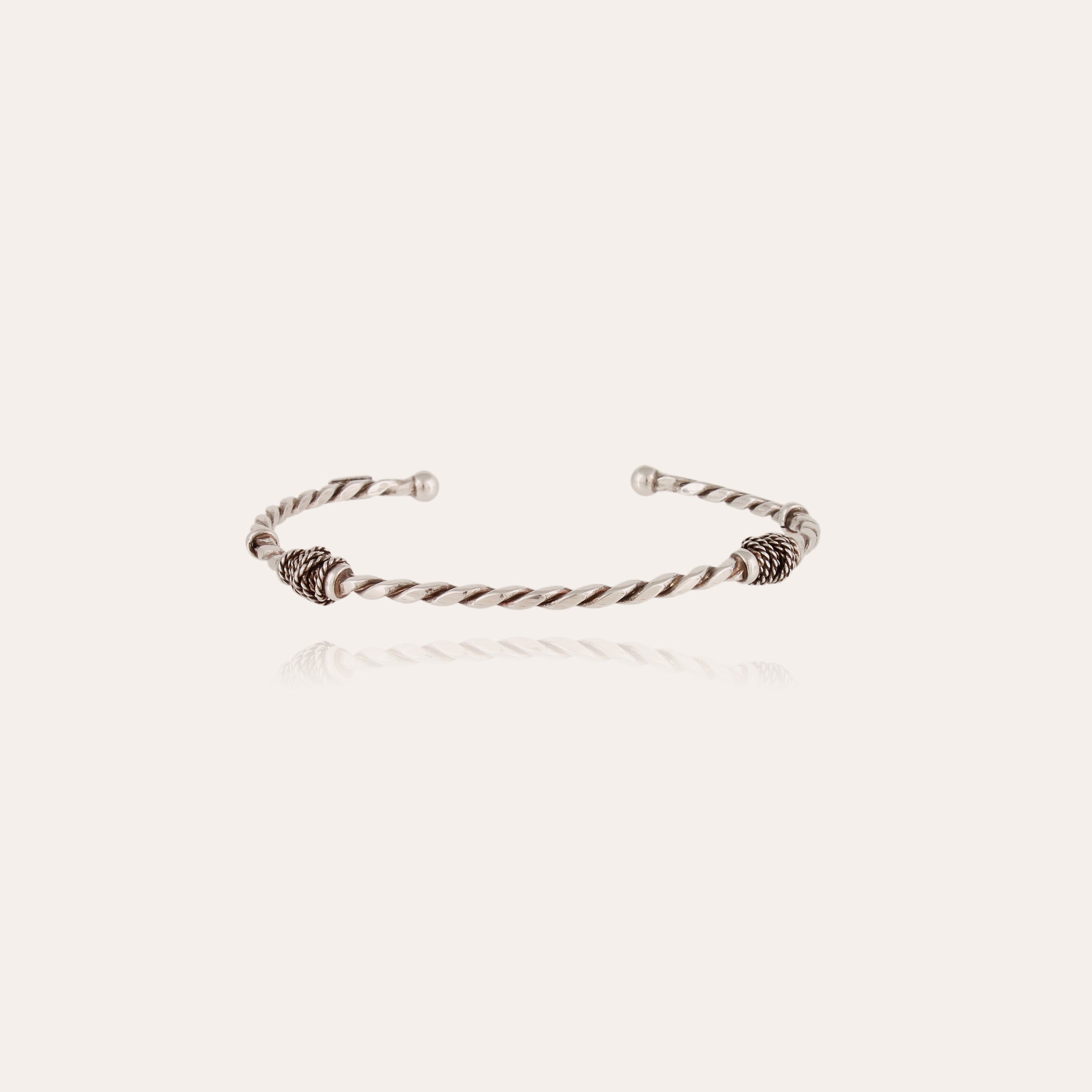 gas-bijoux-bracelet-jonc-torsade-petit-mod-le-argent-ajustable image 1
