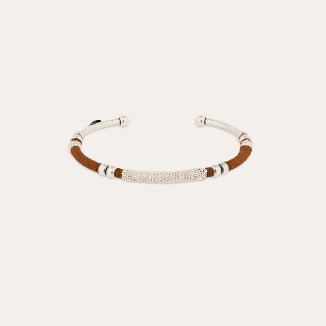 gas-bijoux-bracelet-jonc-zanzibar-grand-mod-le-argent-fils-color-s-et-cha-ne-tai image 1