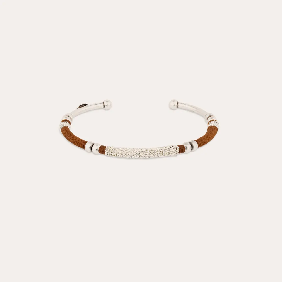 gas-bijoux-bracelet-jonc-zanzibar-grand-mod-le-argent-fils-color-s-et-cha-ne-tai image 1