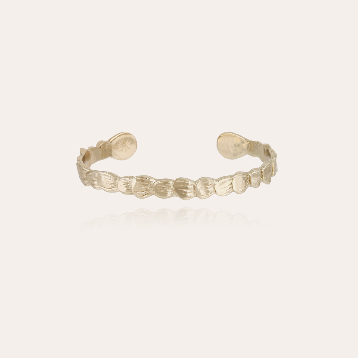 gas-bijoux-bracelet-liane-jonc-large-dor-l-or-fin-jonc-grav-taille-ajustable image 1