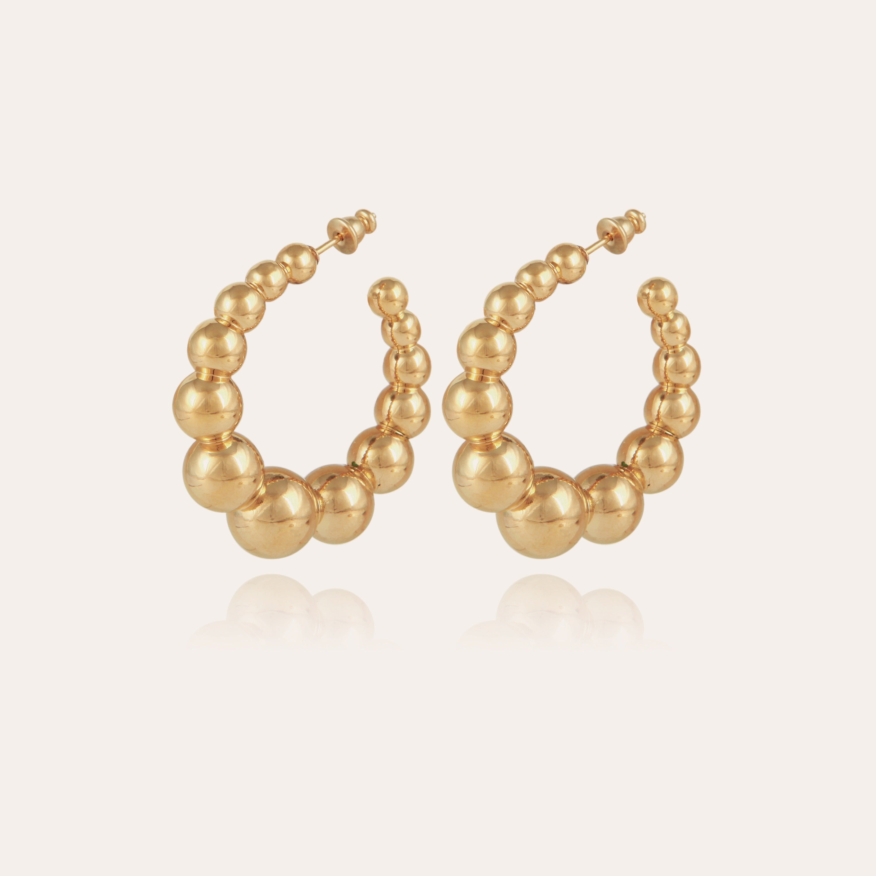 gas-bijoux-boucles-d-oreilles-cr-oles-andy-petit-mod-le-perles-en-d-grad-dor-es- image 1