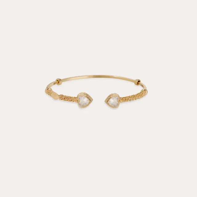 gas-bijoux-bracelet-jonc-duality-amore-strass-dor-jonc-dor-l-or-fin-c-urs-grav-s image 1