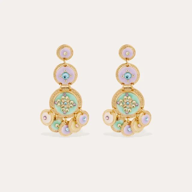 gas-bijoux-sequin-trois-rangs-boucles-d-oreilles-pendantes-dor-es-l-or-fin image 1