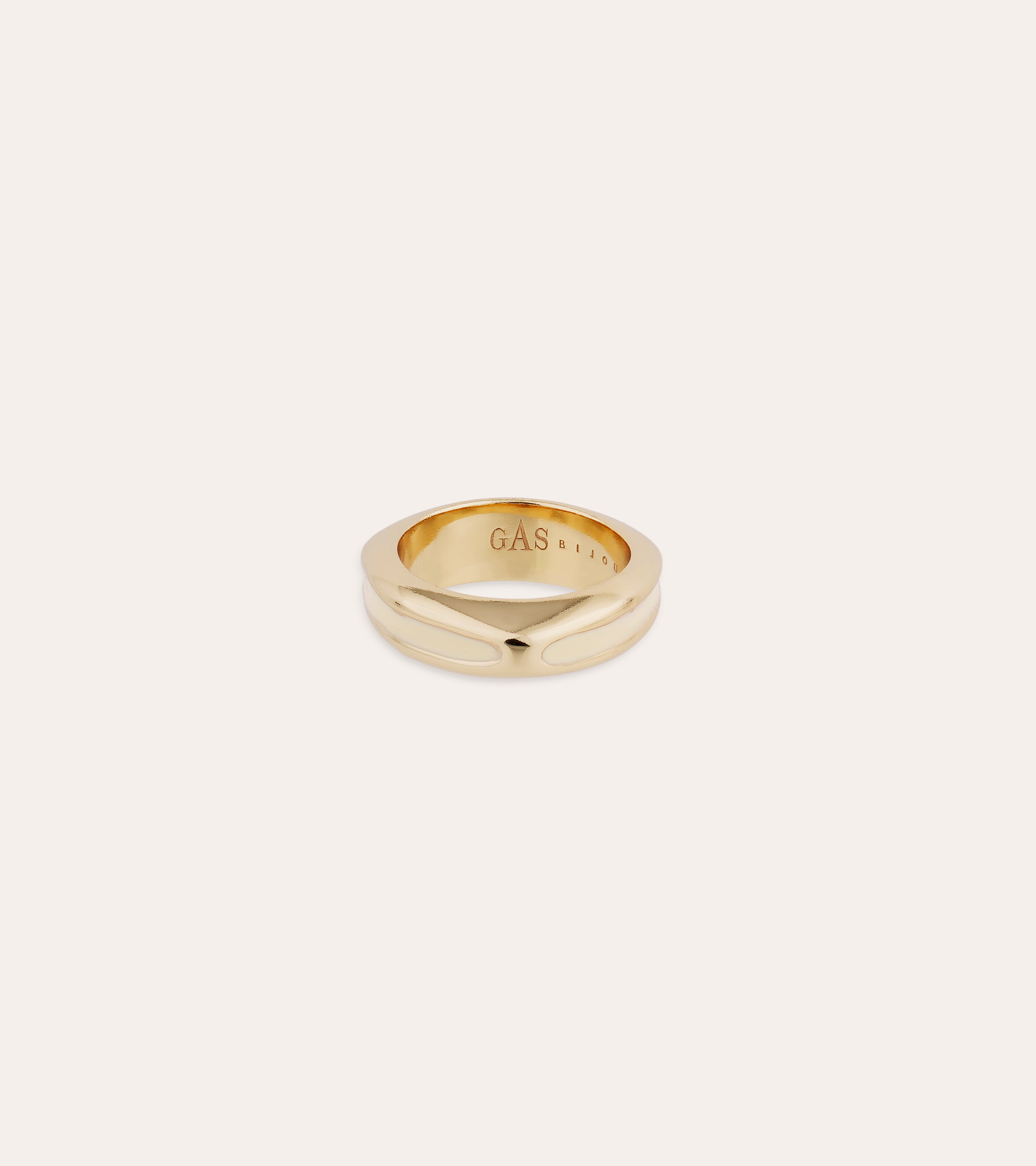 gas-bijoux-bague-suerte-mail-dor-e-relief-triangulaire-sculptural-maillage-fait- image 1