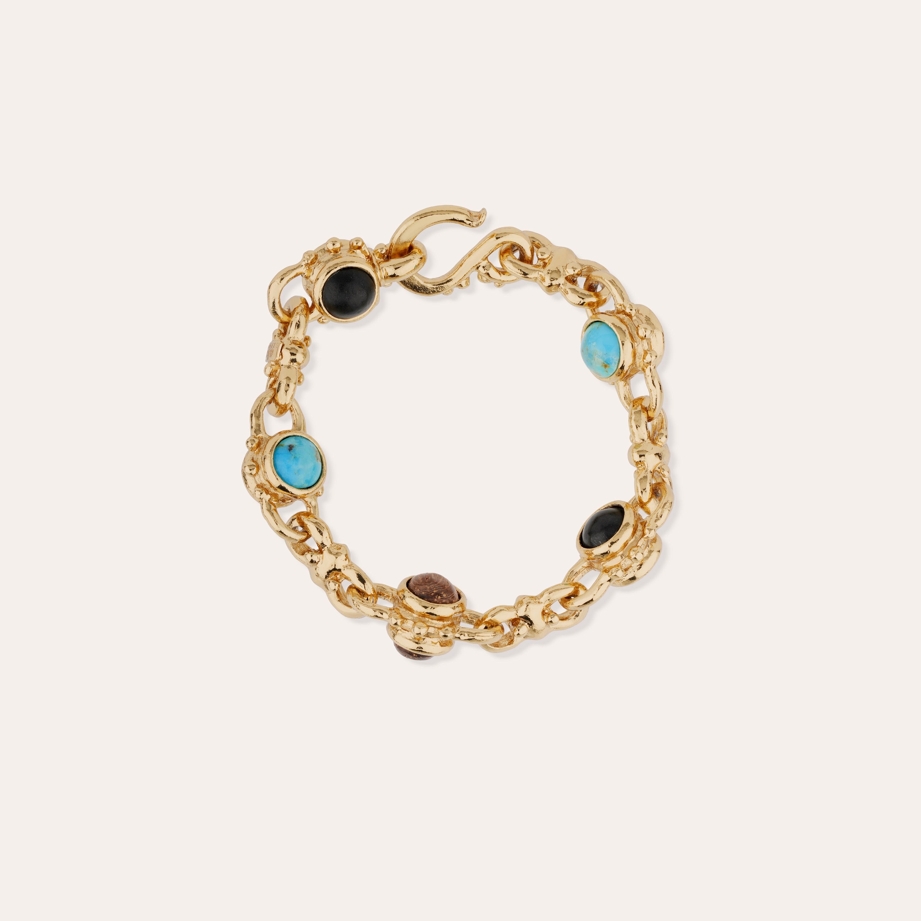gas-bijoux-bracelet-amarante-multi-dor-turquoise-basalte-bois image 2