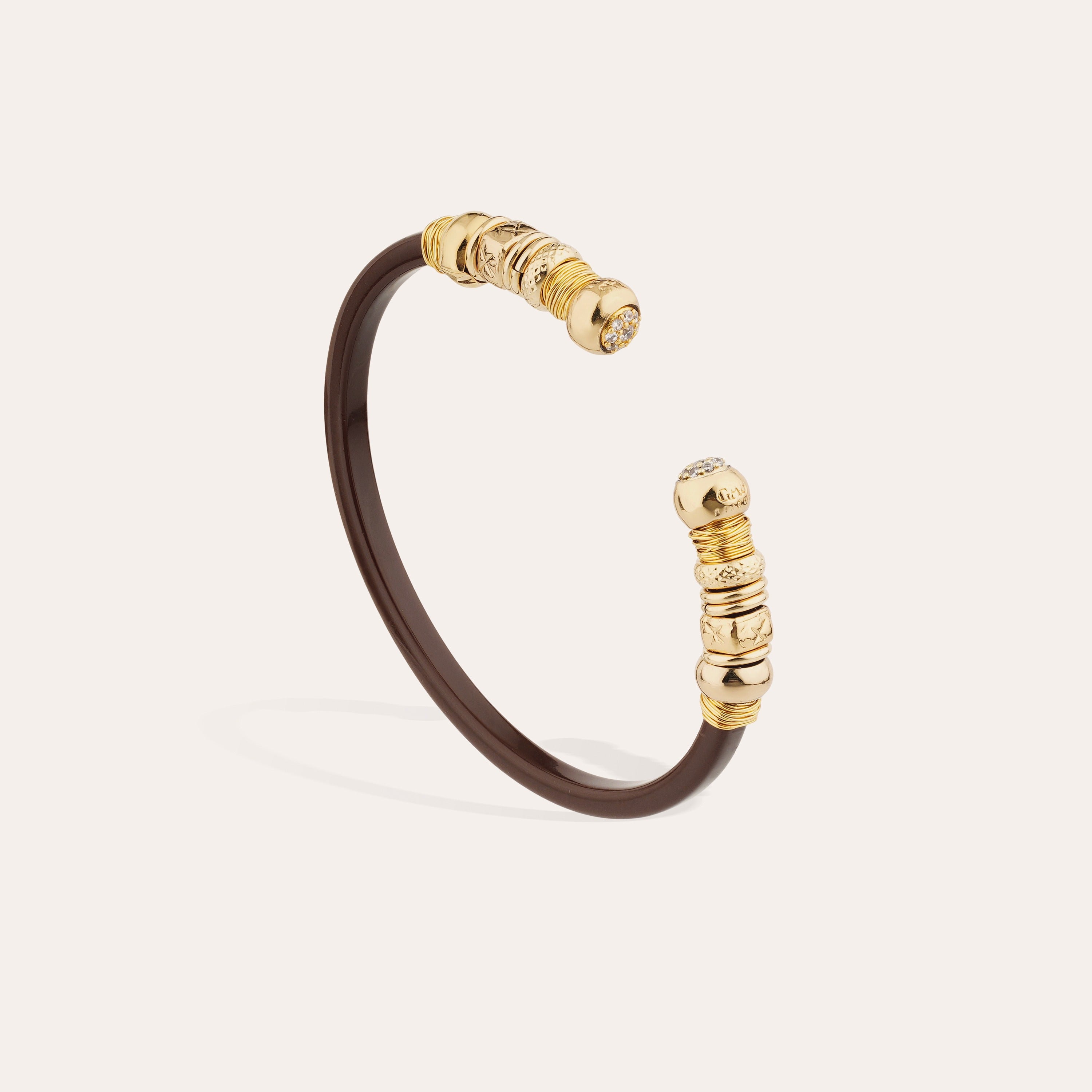 gas-bijoux-bracelet-sari-strass-ac-tate-dor-marron image 2