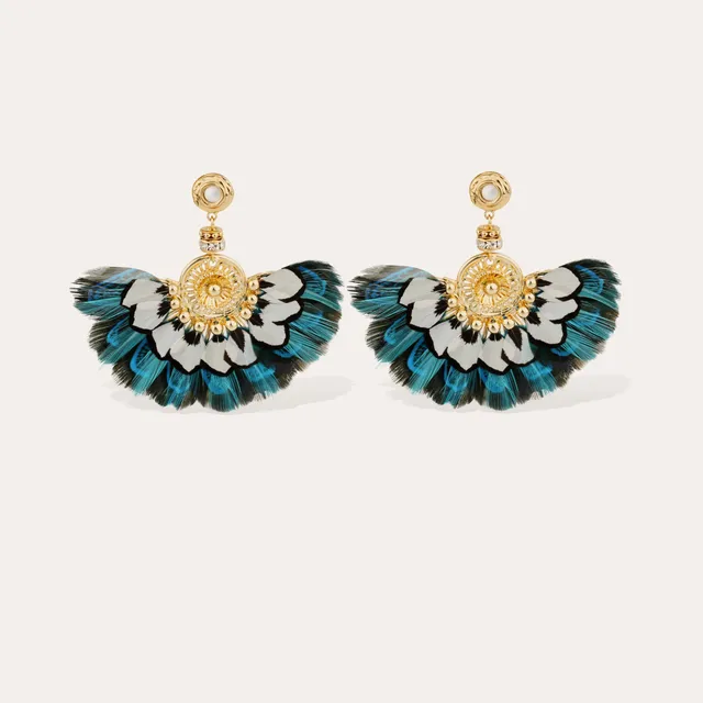 gas-bijoux-boucles-d-oreilles-gaia-dor-es-perles-et-plumes-v-ritables image 1